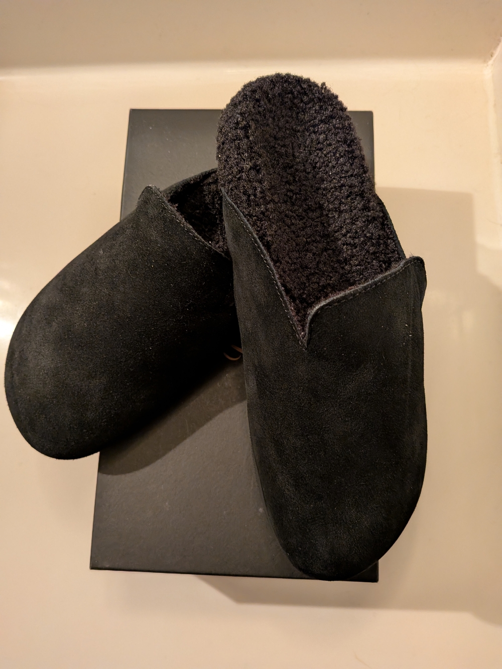 J CREW Black Calf Cozy Clog  | US 6 NWT